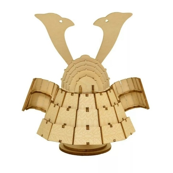 Kabuto Memo Stand Wooden Art 3D Puzzle By Ki-Gu-Mi New In Box - Picture 2 of 4